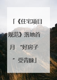 《住宅项目规范》落地首月 “好房子”受青睐
