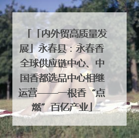 「内外贸高质量发展」永春县：永春香全球供应链中心、中国香都选品中心相继运营——一根香“点燃”百亿产业