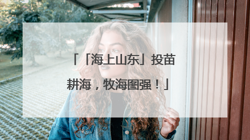 「海上山东」投苗耕海，牧海图强！