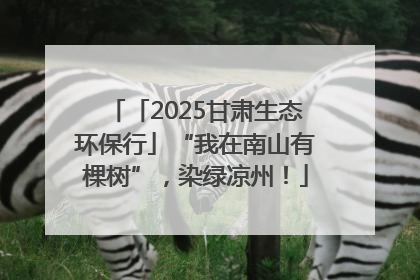 「2025甘肃生态环保行」“我在南山有棵树”，染绿凉州！