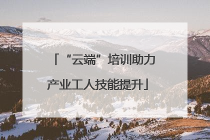 “云端”培训助力产业工人技能提升