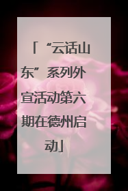 “云话山东”系列外宣活动第六期在德州启动