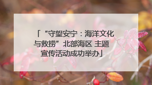 “守望安宁：海洋文化与救捞”北部海区 主题宣传活动成功举办