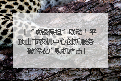 “政银保担”联动！平顶山市农机中心创新服务破解农户购机痛点