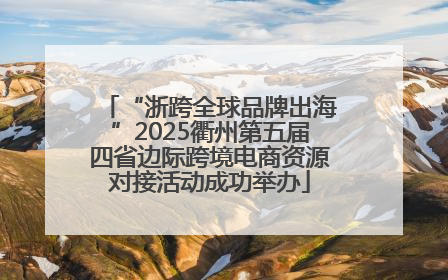 “浙跨全球品牌出海”2025衢州第五届四省边际跨境电商资源对接活动成功举办