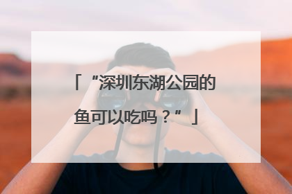 “深圳东湖公园的鱼可以吃吗？”