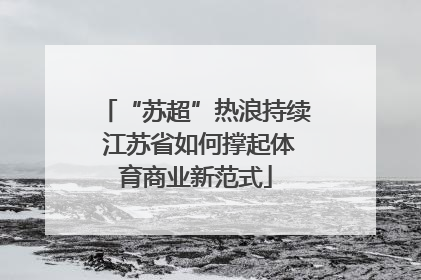 “苏超”热浪持续 江苏省如何撑起体育商业新范式