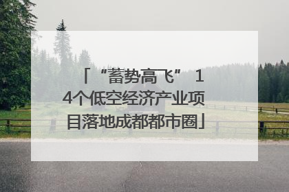 “蓄势高飞” 14个低空经济产业项目落地成都都市圈