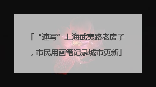 “速写”上海武夷路老房子，市民用画笔记录城市更新