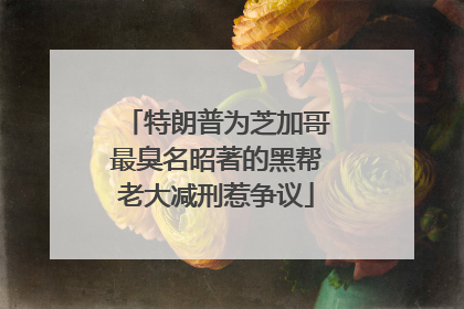 特朗普为芝加哥最臭名昭著的黑帮老大减刑惹争议