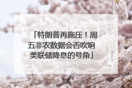 特朗普再施压！周五非农数据会否吹响美联储降息的号角