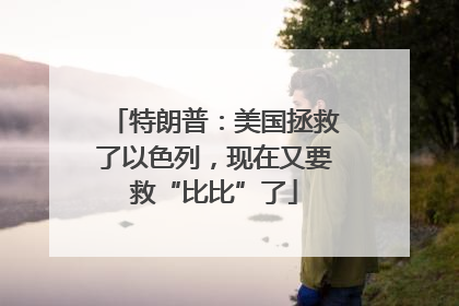 特朗普：美国拯救了以色列，现在又要救“比比”了