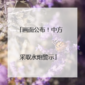 画面公布！中方采取水炮警示