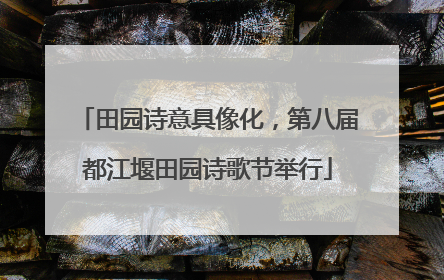 田园诗意具像化，第八届都江堰田园诗歌节举行