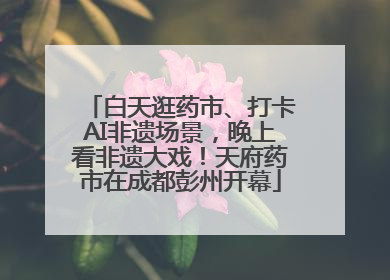 白天逛药市、打卡AI非遗场景，晚上看非遗大戏！天府药市在成都彭州开幕