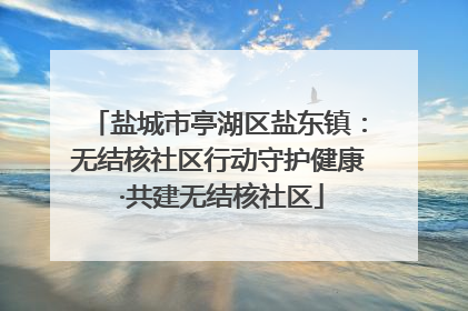 盐城市亭湖区盐东镇：无结核社区行动守护健康 ·共建无结核社区