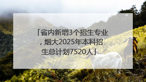 省内新增3个招生专业，烟大2025年本科招生总计划7520人