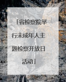 省检察院举行未成年人主题检察开放日活动