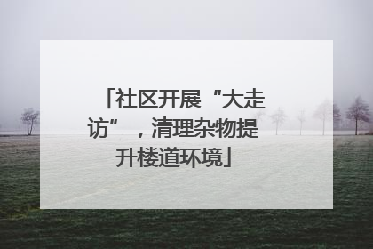 社区开展“大走访”，清理杂物提升楼道环境