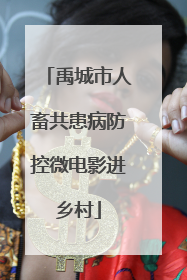 禹城市人畜共患病防控微电影进乡村