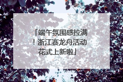 端午氛围感拉满！浙江赛龙舟活动花式上新啦