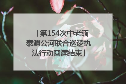 第154次中老缅泰湄公河联合巡逻执法行动圆满结束