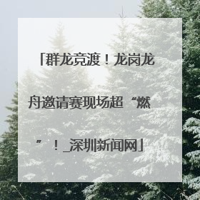 群龙竞渡！龙岗龙舟邀请赛现场超“燃”！_深圳新闻网