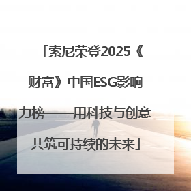 索尼荣登2025《财富》中国ESG影响力榜——用科技与创意共筑可持续的未来