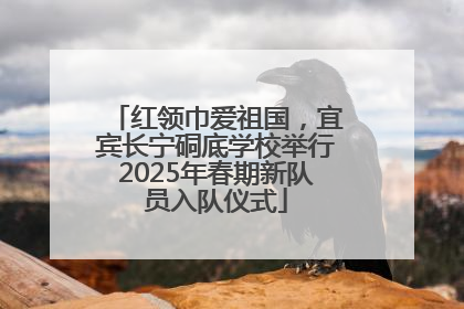 红领巾爱祖国，宜宾长宁硐底学校举行2025年春期新队员入队仪式
