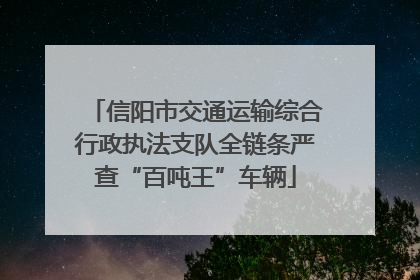 信阳市交通运输综合行政执法支队全链条严查“百吨王”车辆
