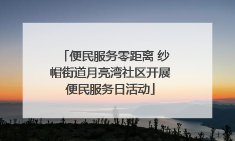便民服务零距离 纱帽街道月亮湾社区开展便民服务日活动