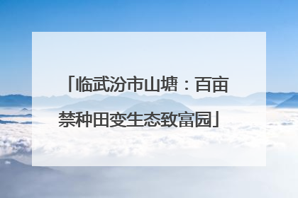 临武汾市山塘：百亩禁种田变生态致富园