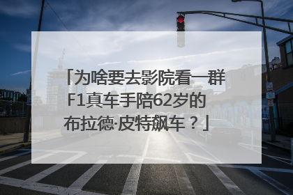为啥要去影院看一群F1真车手陪62岁的布拉德·皮特飙车？