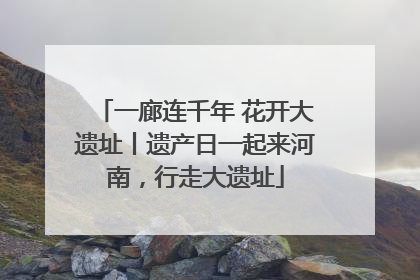 一廊连千年 花开大遗址丨遗产日一起来河南，行走大遗址