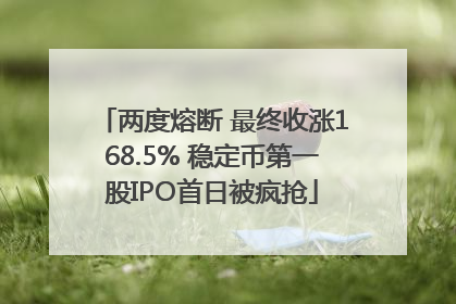 两度熔断 最终收涨168.5% 稳定币第一股IPO首日被疯抢
