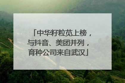 中华籽粒苋上榜，与抖音、美团并列，育种公司来自武汉