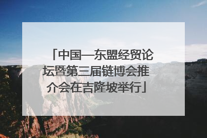 中国—东盟经贸论坛暨第三届链博会推介会在吉隆坡举行