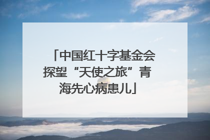 中国红十字基金会探望“天使之旅”青海先心病患儿