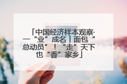 中国经济样本观察·一“业”成名丨面包“总动员”！“走”天下也“香”家乡