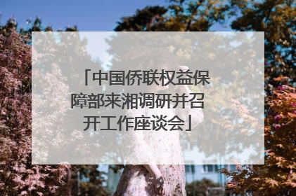 中国侨联权益保障部来湘调研并召开工作座谈会