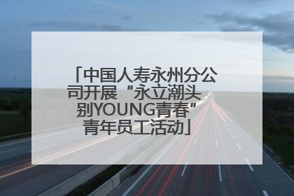 中国人寿永州分公司开展“永立潮头 别YOUNG青春”青年员工活动