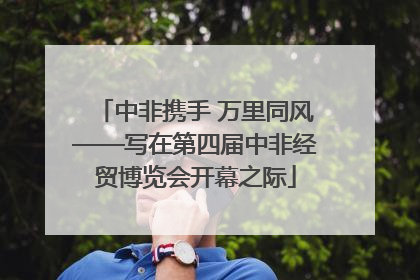 中非携手 万里同风——写在第四届中非经贸博览会开幕之际