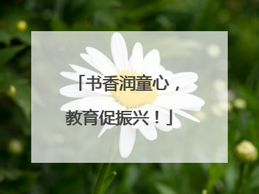 书香润童心，教育促振兴！