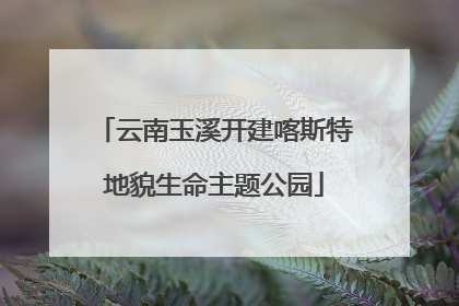 云南玉溪开建喀斯特地貌生命主题公园