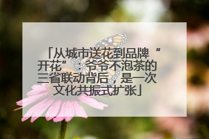 从城市送花到品牌“开花”：爷爷不泡茶的三省联动背后，是一次文化共振式扩张