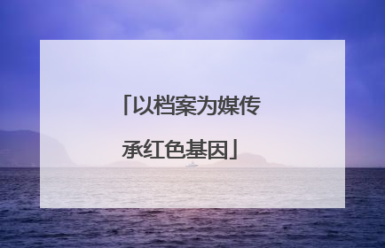 以档案为媒传承红色基因