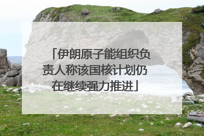 伊朗原子能组织负责人称该国核计划仍在继续强力推进