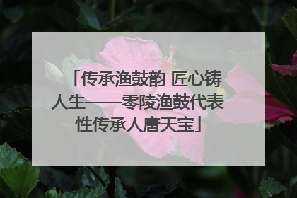 传承渔鼓韵 匠心铸人生——零陵渔鼓代表性传承人唐天宝