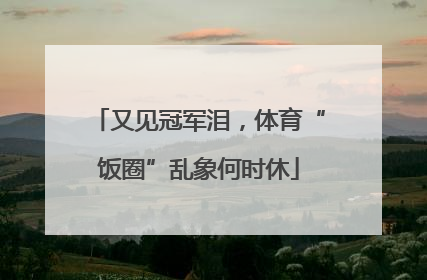 又见冠军泪，体育“饭圈”乱象何时休