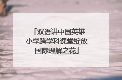 双语讲中国英雄 小学跨学科课堂绽放国际理解之花